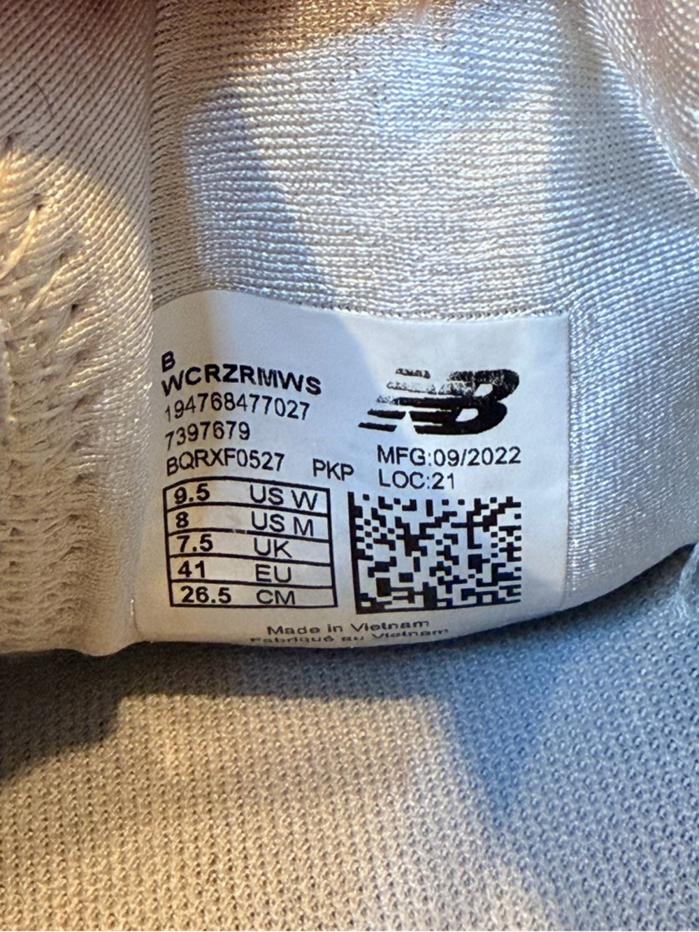 New Balance Fresh Foam CruzV1 Reissue White Gum Casual Comfy Sneaker Womens 9.5 - Picture 8 of 8